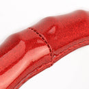 Universal Car Wave Texture Plating Leather Steering Wheel Cover, Diameter: 38cm (Red)
