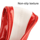 Universal Car Wave Texture Plating Leather Steering Wheel Cover, Diameter: 38cm (Red)