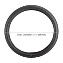 Universal Car Plating Leather Steering Wheel Cover, Diameter: 38cm (Black)