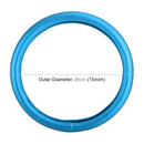 Universal Car Plating Leather Steering Wheel Cover, Diameter: 38cm (Blue)