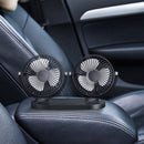 Multi-function Office Car Big Wind Force Mute Electric Fan(Yellow)