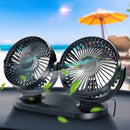 Multi-function Office Car Big Wind Force Mute Electric Fan(Yellow)