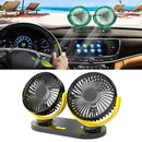 Multi-function Office Car Big Wind Force Mute Electric Fan(Yellow)