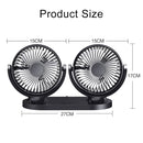 Multi-function Office Car Big Wind Force Mute Electric Fan(Yellow)
