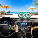 Multi-function Office Car Big Wind Force Mute Electric Fan(Yellow)