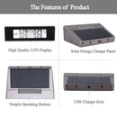 TPMS Car Auto Universal Tire Pressure Temperature Monitoring System USB Solar Power Monitor Wireless LCD Display 4 External Sensor Tire Pressure