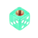 4 PCS Plastic Plated Dice Shape Universal Tire Valve Stem Cap(Green)
