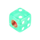4 PCS Plastic Plated Dice Shape Universal Tire Valve Stem Cap(Green)