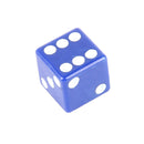 4 PCS Plastic Plated Dice Shape Universal Tire Valve Stem Cap(Blue)