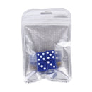 4 PCS Plastic Plated Dice Shape Universal Tire Valve Stem Cap(Blue)