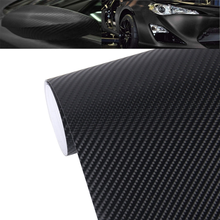 1.52m Ã— 0.5m 4D Deep Blue Gloss Carbon Fiber Vinyl Wrap Car Sticker Decal Bubble Free Air Release(Black)