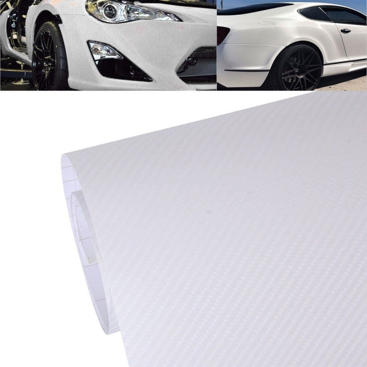 1.52m Ã— 0.5m 4D Deep Blue Gloss Carbon Fiber Vinyl Wrap Car Sticker Decal Bubble Free Air Release(White)
