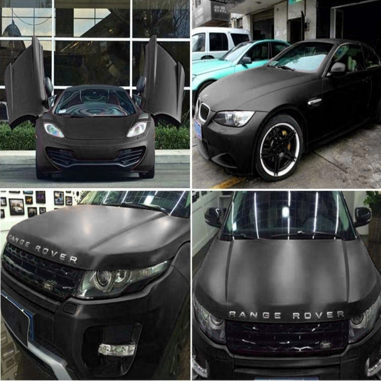 1.52m Ã— 0.5m Ice Blue Metallic Matte Icy Ice Car Decal Wrap Auto Wrapping Vehicle Sticker Motorcycle Sheet Tint Vinyl Air Bubble Free(Black)