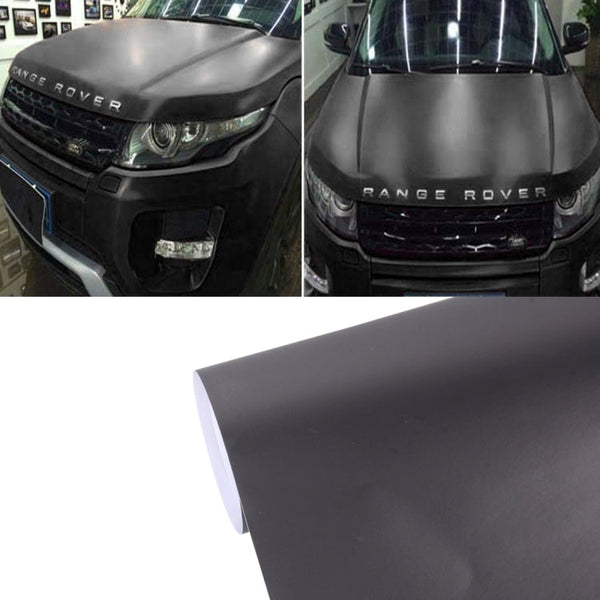 1.52m Ã— 0.5m Ice Blue Metallic Matte Icy Ice Car Decal Wrap Auto Wrapping Vehicle Sticker Motorcycle Sheet Tint Vinyl Air Bubble Free(Black)