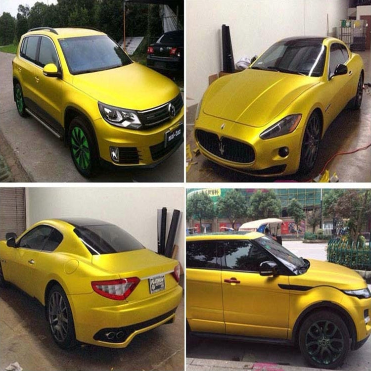 1.52m Ã— 0.5m Ice Blue Metallic Matte Icy Ice Car Decal Wrap Auto Wrapping Vehicle Sticker Motorcycle Sheet Tint Vinyl Air Bubble Free(Gold)