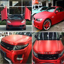 1.52m Ã— 0.5m Ice Blue Metallic Matte Icy Ice Car Decal Wrap Auto Wrapping Vehicle Sticker Motorcycle Sheet Tint Vinyl Air Bubble Free(Red)