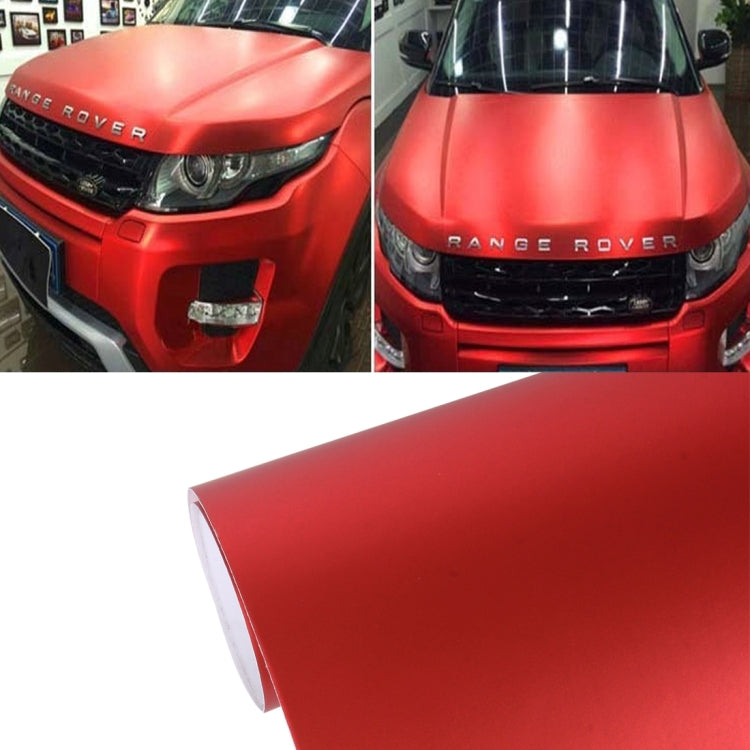 1.52m Ã— 0.5m Ice Blue Metallic Matte Icy Ice Car Decal Wrap Auto Wrapping Vehicle Sticker Motorcycle Sheet Tint Vinyl Air Bubble Free(Red)