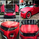 1.52m Ã— 0.5m Ice Blue Metallic Matte Icy Ice Car Decal Wrap Auto Wrapping Vehicle Sticker Motorcycle Sheet Tint Vinyl Air Bubble Free(Wind Red)