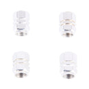 4PCS SA Metal Plated Hexagon Shape Universal Tire Valve Stem Cap(Silver)