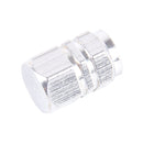 4PCS SA Metal Plated Hexagon Shape Universal Tire Valve Stem Cap(Silver)