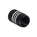 4PCS Metal Plated Circular Shape Universal Tire Valve Stem Cap With White Diamond(Black)