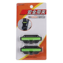 DM-013 2PCS Universal Fit Car Seatbelt Adjuster Clip Belt Strap Clamp Shoulder Neck Comfort Adjustment Child Safety Stopper Buckle(Green)