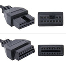 12 Pin to 16 Pin OBDII Diagnostic Cable for Mitsubishi