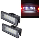 2 PCS License Plate Light with 18 SMD-3528 Lamps for Volkswagen,2W 120LM,6000K, DC12V(White Light)