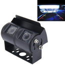 Dual Head Universal 720Ã—540 Effective Pixel, NTSC 60HZ CCD Waterproof Car Rear View Backup Camera With 24 LED Lamps(Black)
