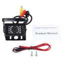 Universal 720Ã—540 Effective Pixel NTSC 60HZ CMOS II Waterproof Car Rear View Backup Camera With 18 LED Lamps, DC 12-24V