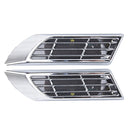 2 PCS Car Body Side Solar Decorative Colorful Strobe Warning Outlet Light