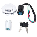 Motorcycle Fuel Tank Lock Electric Door Lock Head Lock Set with Two Universal Keys for ZJ125