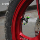 2 PCS Universal Spider Shape Car Motor Bicycle Tire Valve Caps (Green)