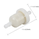 10 PCS Motorcycle White Cylinder Shape Gas Inline Fuel Filter for CG125