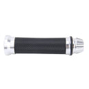 2 PCS Motorcycle Net Texture Metal Left Handle Bar Grips with Rubber Cover for Yamaha