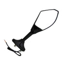 2 PCS Motorcycle Universal Modification ABS Shell Holder Rear VIew Mirror with Yellow Light LED Turn Lamps