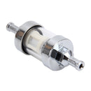 Motorcycle Metal Gas Inline Fuel Filter with Glass Observation Shell