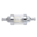 Motorcycle Metal Gas Inline Fuel Filter with Glass Observation Shell