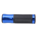 2 PCS Motorcycle Universal Net Texture Metal Right and Left Handle Bar Grips with Rubber Cover(Blue)
