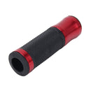 2 PCS Motorcycle Universal Net Texture Metal Right and Left Handle Bar Grips with Rubber Cover(Red)