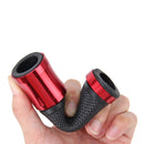 2 PCS Motorcycle Universal Net Texture Metal Right and Left Handle Bar Grips with Rubber Cover(Red)