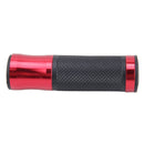 2 PCS Motorcycle Universal Net Texture Metal Right and Left Handle Bar Grips with Rubber Cover(Red)