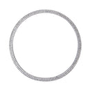 Car Aluminum Steering Wheel Decoration Ring with Diamonds For Audi(Silver)