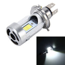 H4 HS1 Motorcycle Headlamps COB Spotlights Electric Car Fog Lights 6000K 20W 2600LM 5000Hours(White Light)