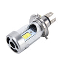 H4 HS1 Motorcycle Headlamps COB Spotlights Electric Car Fog Lights 6000K 20W 2600LM 5000Hours(White Light)