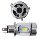 H4 HS1 Motorcycle Headlamps COB Spotlights Electric Car Fog Lights 6000K 20W 2600LM 5000Hours(White Light)