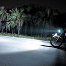 H4 HS1 Motorcycle Headlamps COB Spotlights Electric Car Fog Lights 6000K 20W 2600LM 5000Hours(White Light)