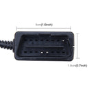 Car Auto 16Pin OBD Charging Cable Micro USB Power Adapter for GPS Tablet E-dog Phone, Cable Length: 2m