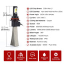 2 PCS S7 9004 40W 3200 LM 6000K IP68 Car Headlight with 2 COB Lamps and Heat Dissipation Cable, DC 9-30V(White Light)