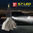 2 PCS S7 9005 40W 3200 LM 6000K IP68 Car Headlight with 2 COB Lamps and Heat Dissipation Cable, DC 9-30V(White Light)